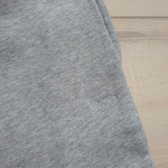 Aritzia Joggers Womens Medium Sweatfleece Cozy Fleece Mega Fit Gray Cargo - Picture 2 of 12